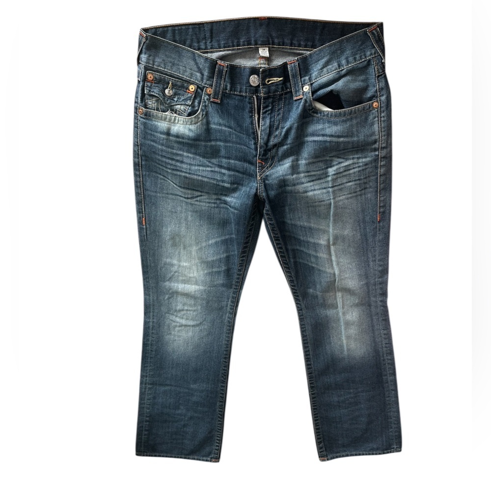 True Religion Men's Billy Bootcut Jeans - Medium Indigo Blue